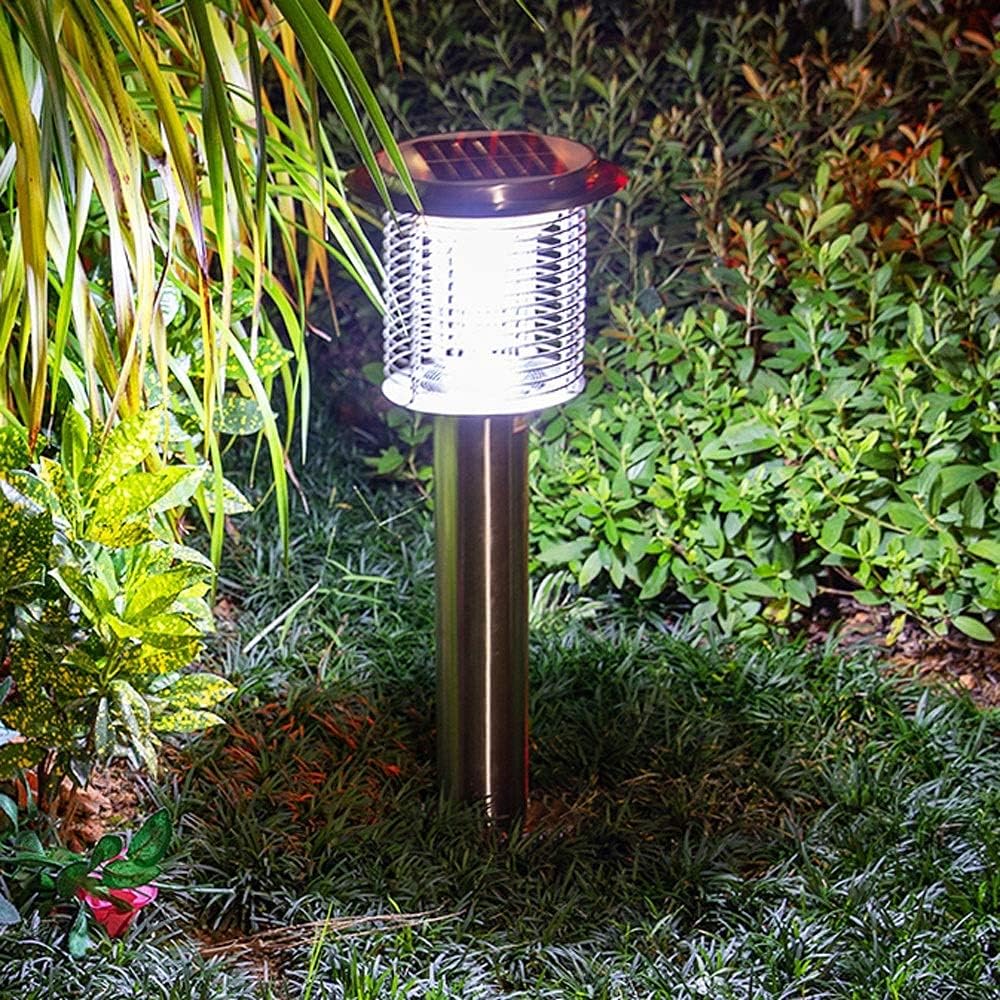 Solar Lighting Mosquito Killer Dual Purpose Outdoor Lamp Post Lights, Endorsement Garden Waterproof Outdoor Post Lantern for Mosquito Catching, Cylindrical Pole Light, Street Lamp