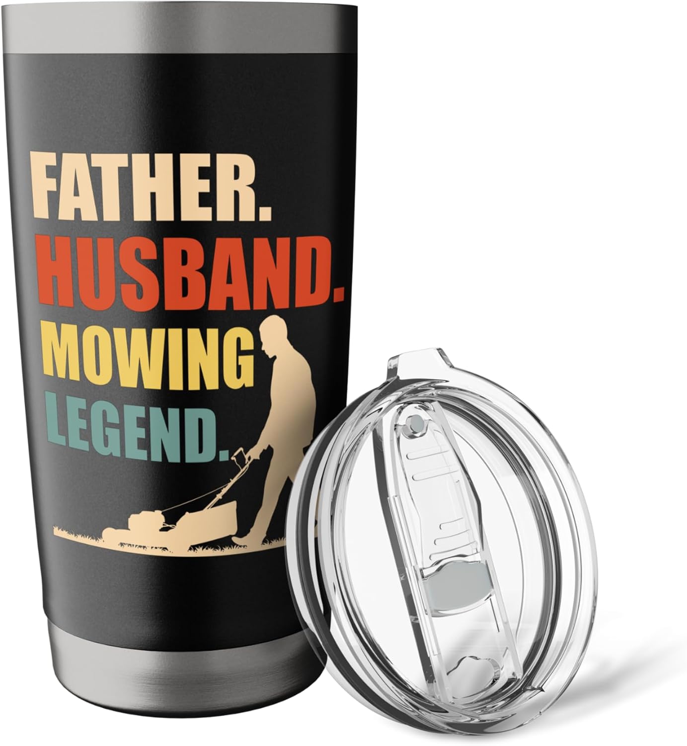 Lawn Mower Novelty For Father Dad Men Lawn Care Lawn Mowing Stainless Steel Insulated Tumbler