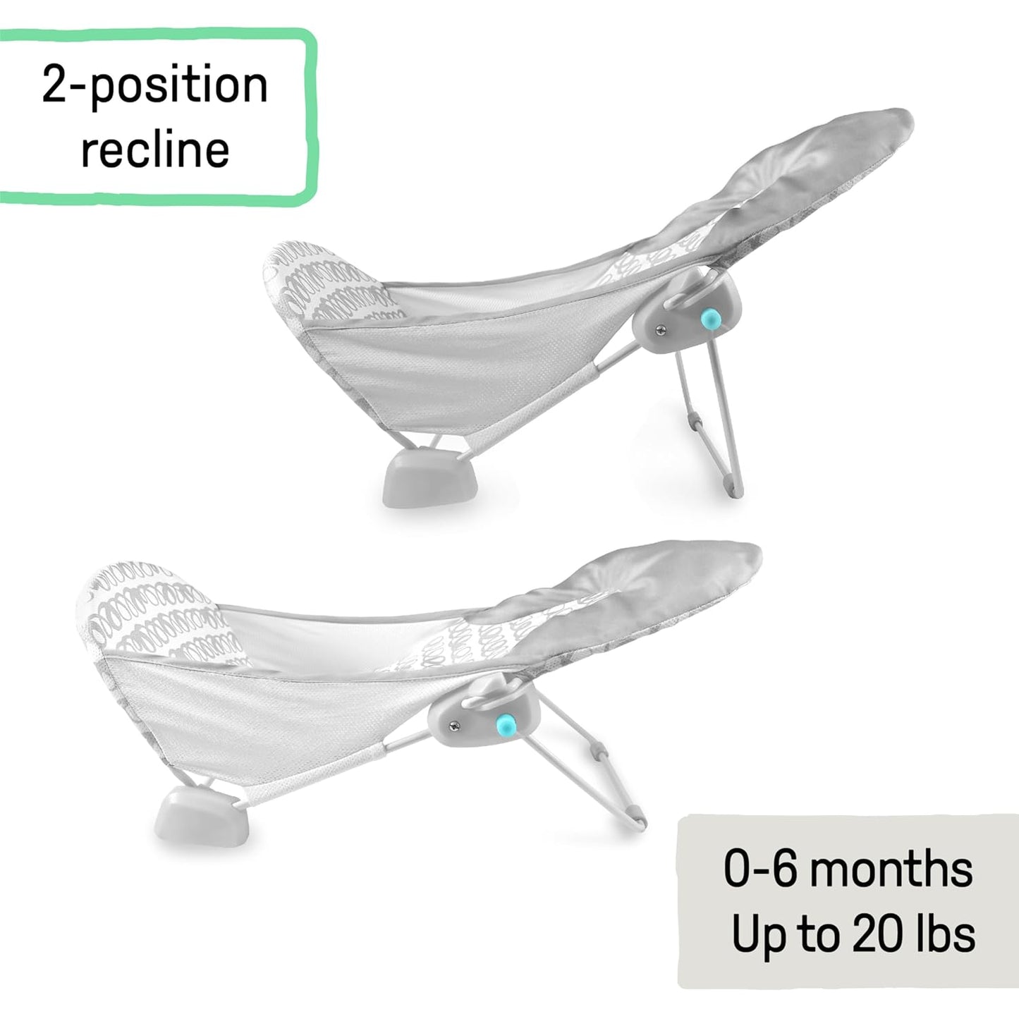Ingenuity Foldaway 2-Position Baby Bath Seat, Adjustable Support for S