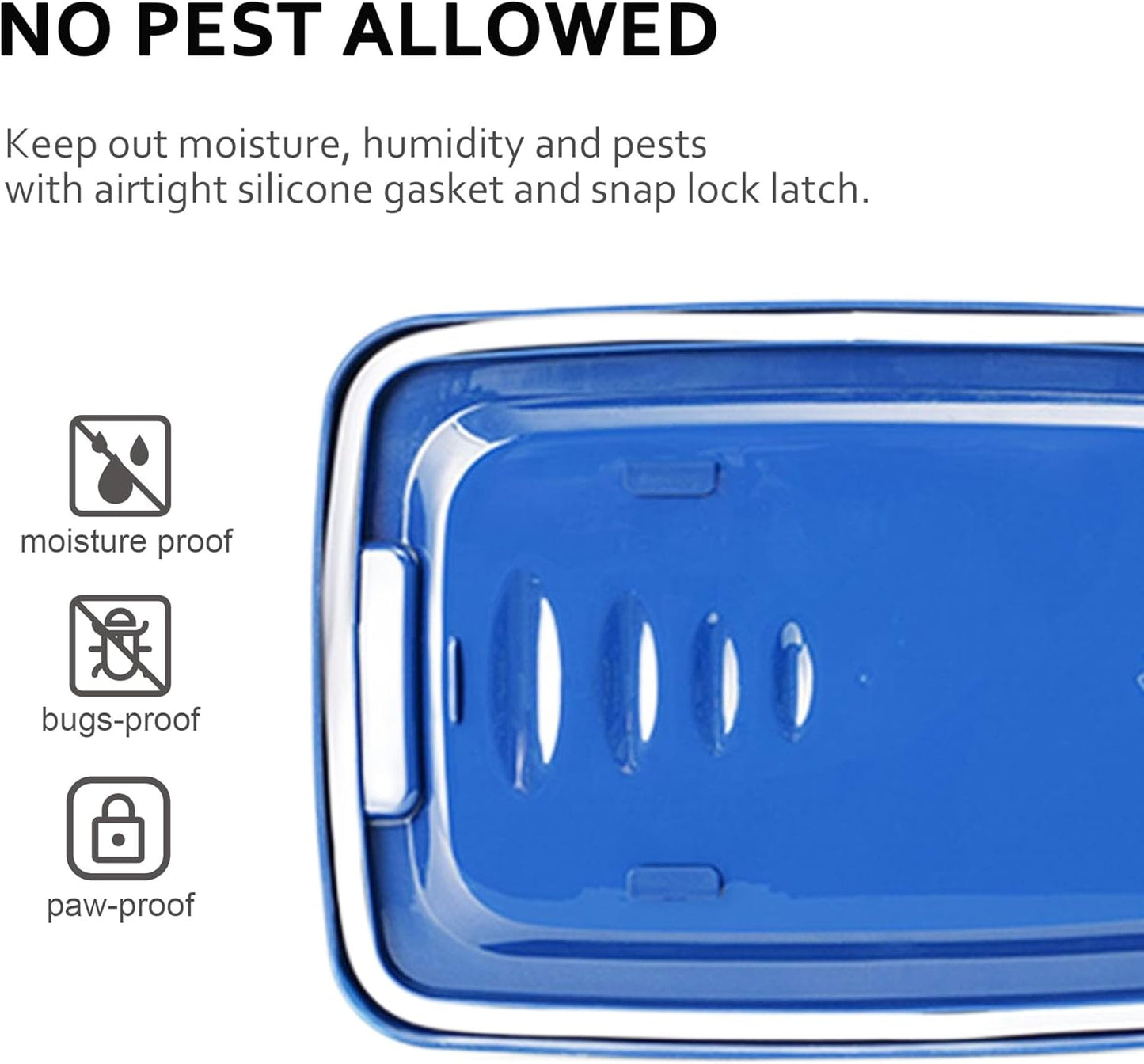 EIwichen Dog and Cat Food Storage Container with Scoop - 5-10 Lbs Pet Food Container with Airtight Lid, Dry Food Bin BPA Free, Kibble Container, for Pet, Cat, Dog, Bird Seed, e