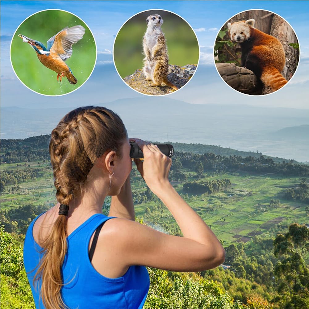 Joyzan Monocular Telescope, 8X Handheld Wide Angle Telescope Spotting 
