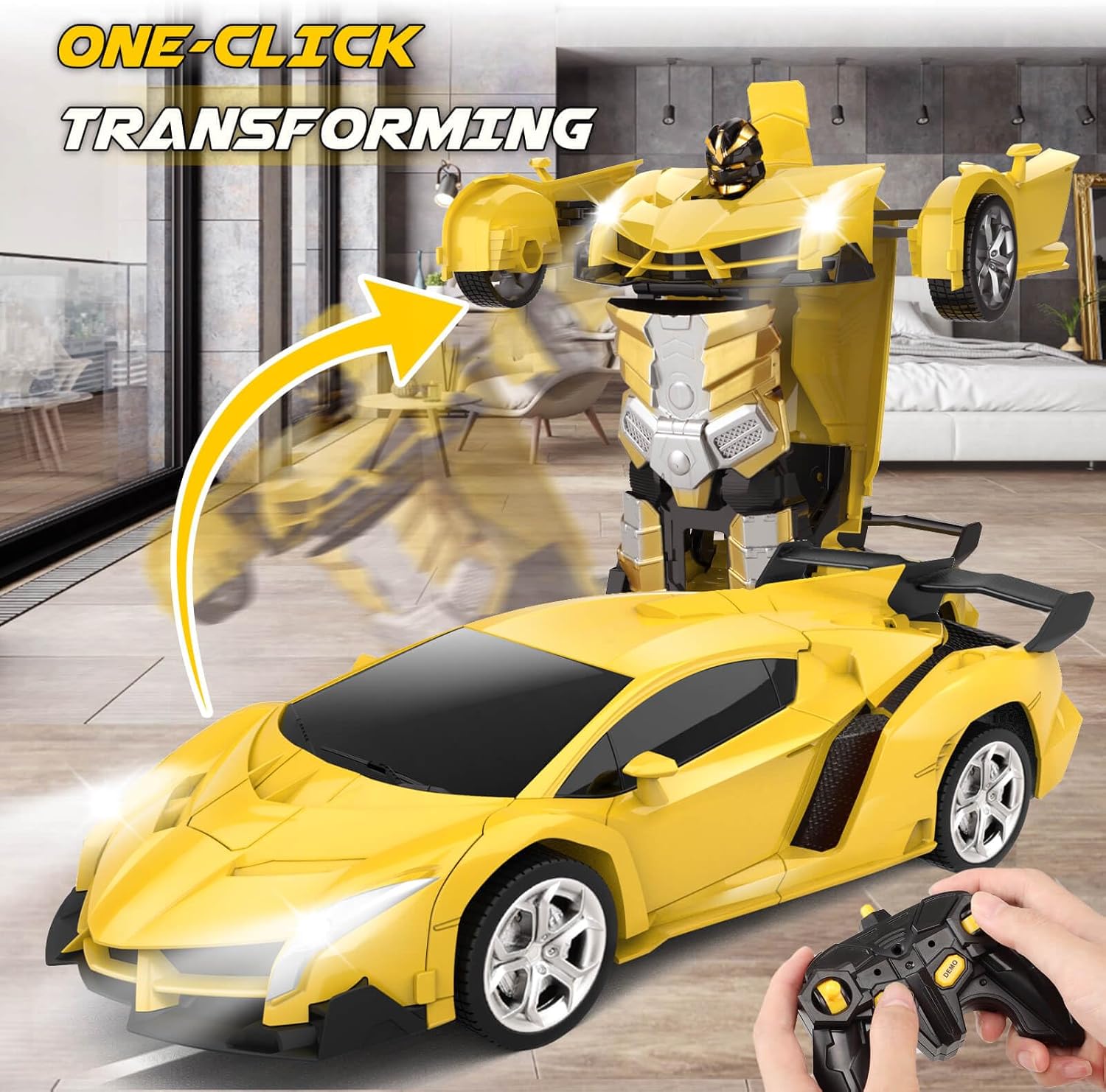 Transform Remote Control Car Toy for Kids 4 5 6 7 8, Remote Control Ca