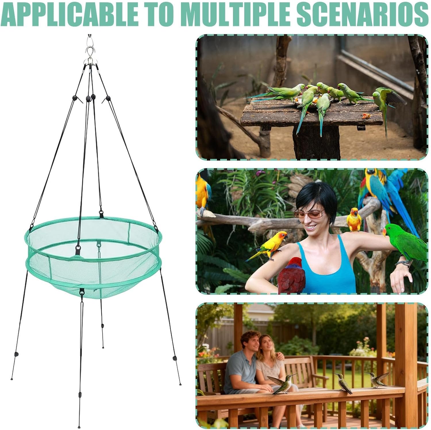 Foldable Birdseed Hoop, Lightweight Garden Feeder Ring, 30cm Seed Hold