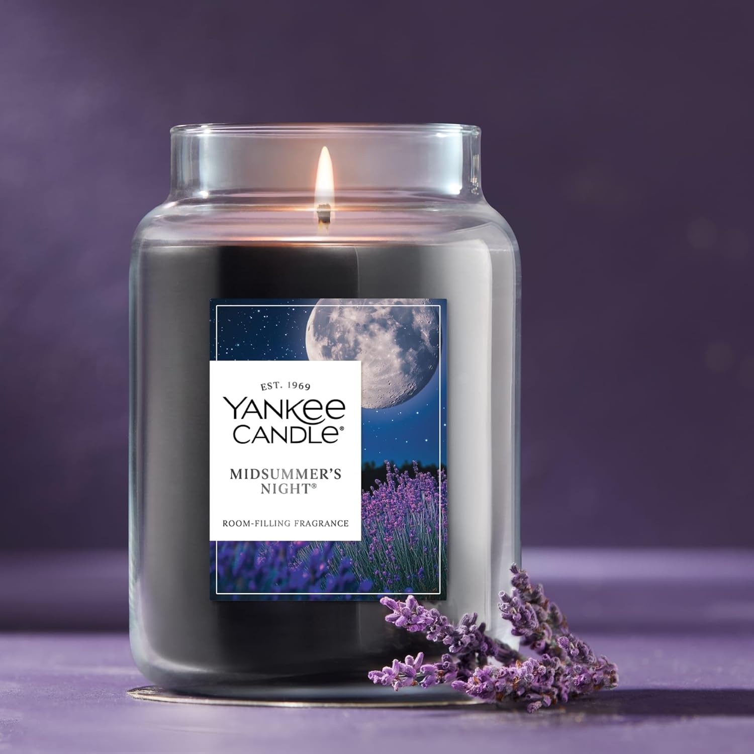 Yankee Candle Mid Summer's Night, Scented Candle, 22oz Large Jar with 