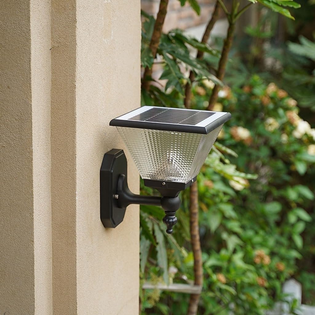 Japanese Modern Polycrystalline Silicon Solar Panel Roto-molding Wall Lamp Minimalism Outdoor Waterproof Light LED Source Sconces for Garden Courtyard Villa Hall for Villa, living room, Foyer,