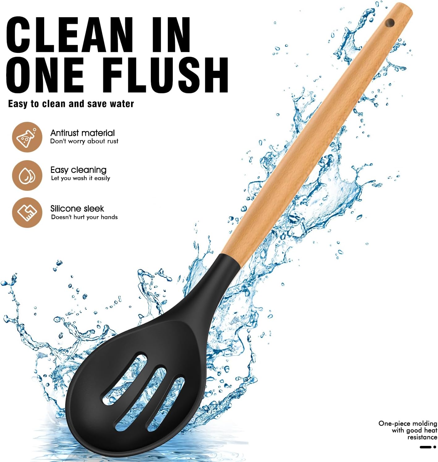 Silicone Cooking Utensils Set - AVGPD Silicone Kitchen Utensils for Co