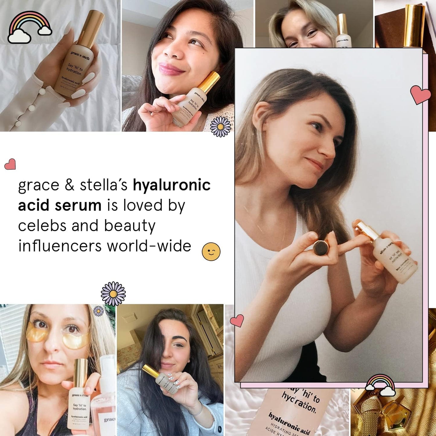 grace & stella Award Winning Hyaluronic Acid Serum (50ml/1.7 fl oz) Hy