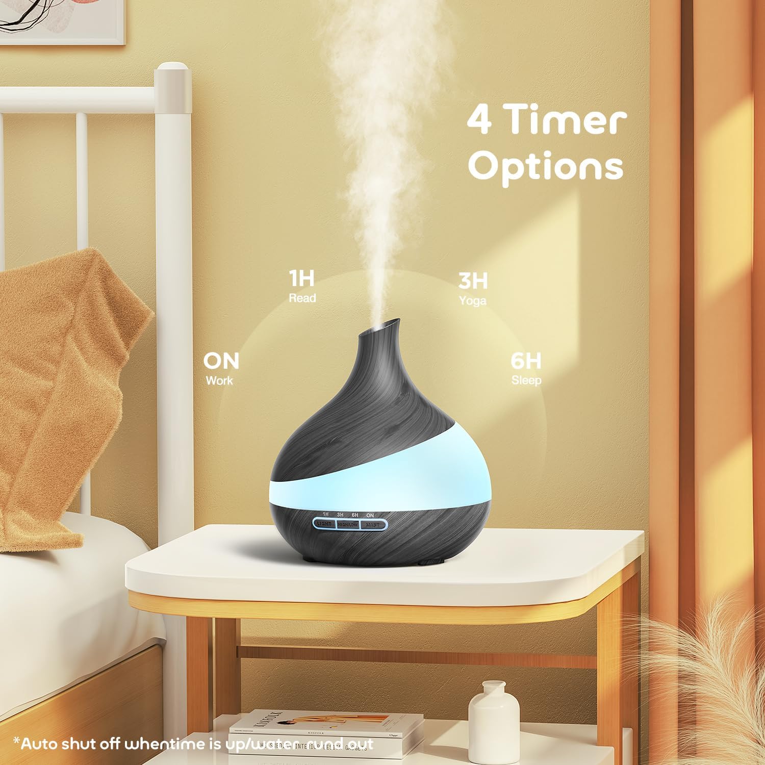 500ML Essential Oil Diffuser: Aroma Diffuser with Remote Control for H