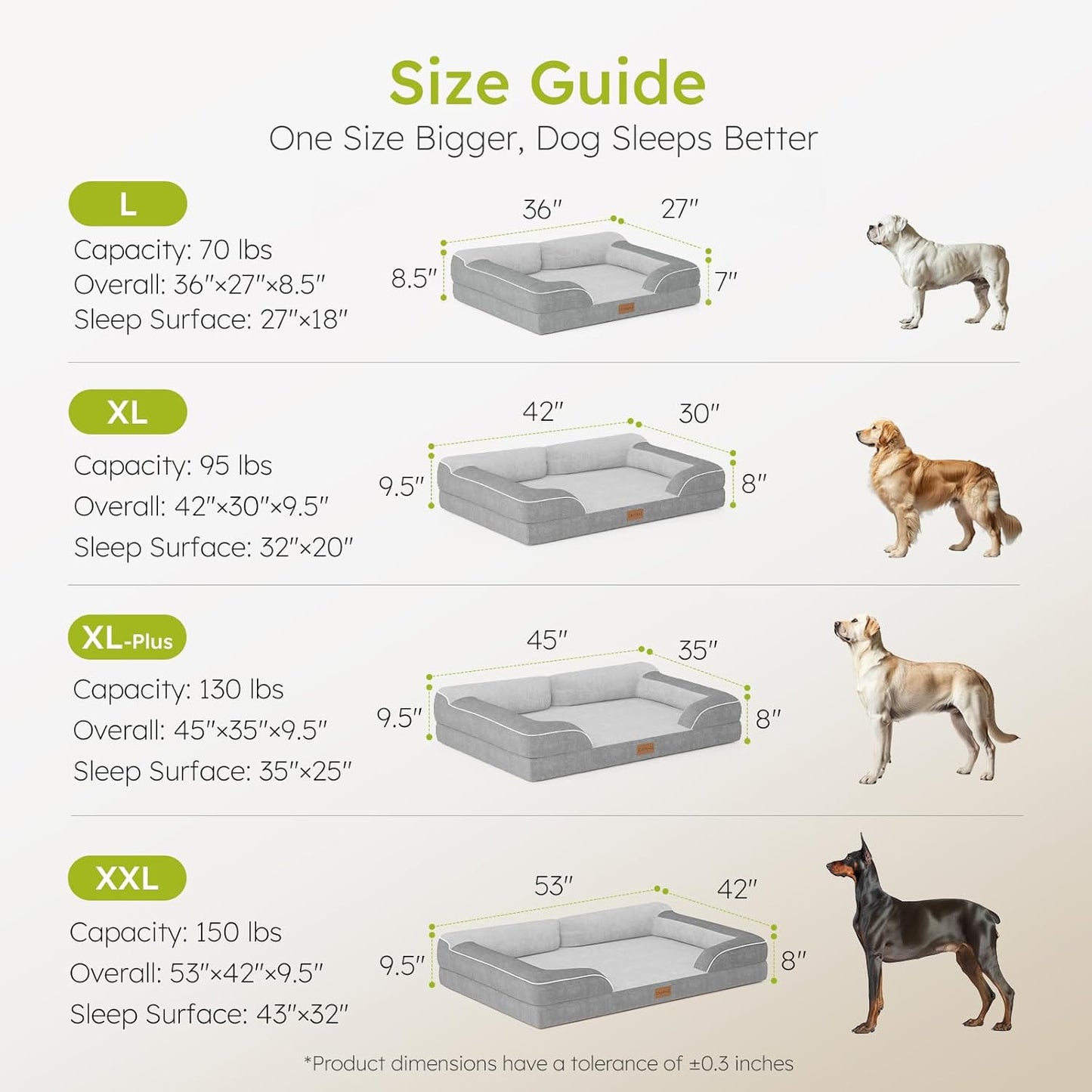 Extra Large Dog Bed, Orthopedic Dog Bed with Cooling Gel Memory Foam, 