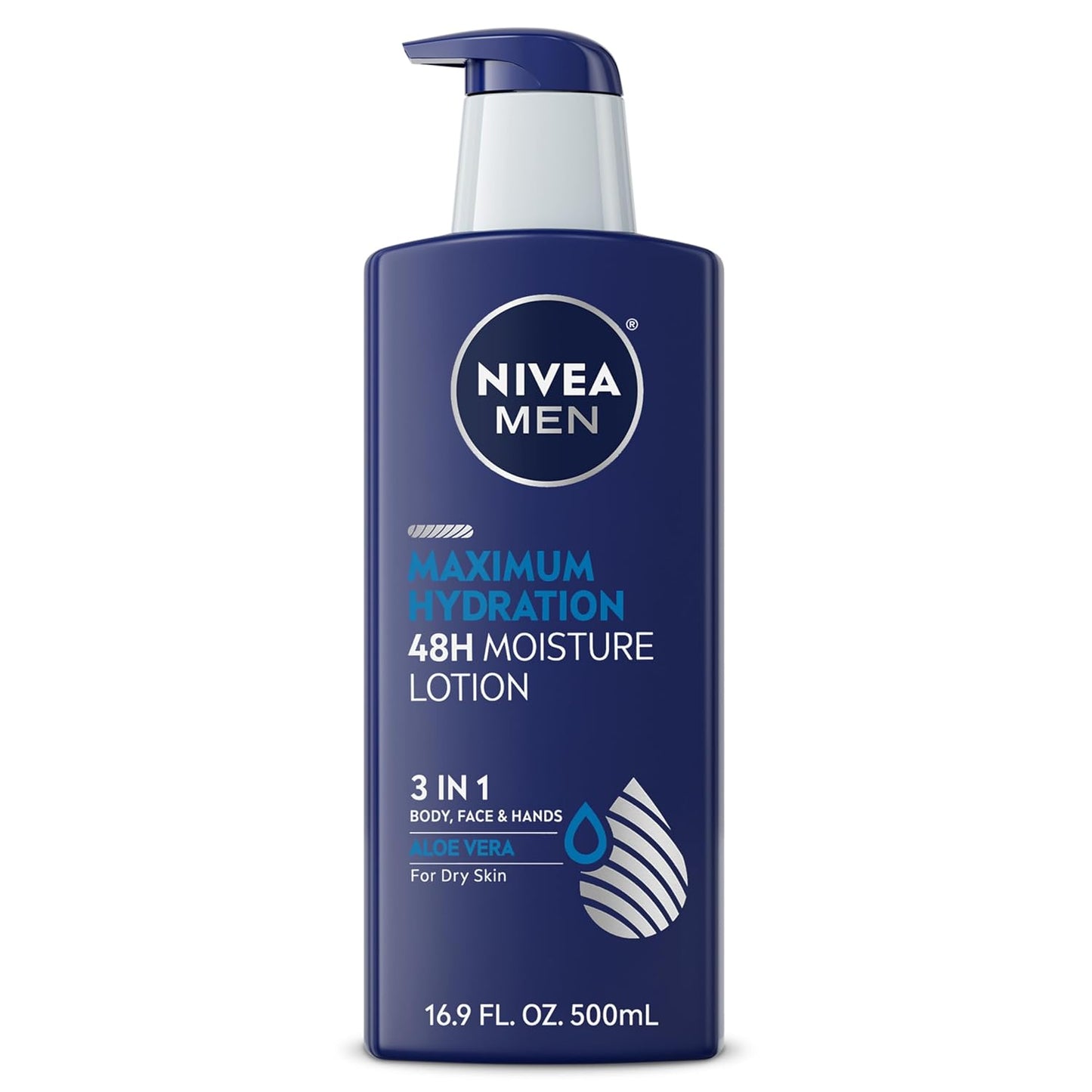 NIVEA MEN Maximum Hydration 48-Hour Moisture Body Lotion for Dry Skin,