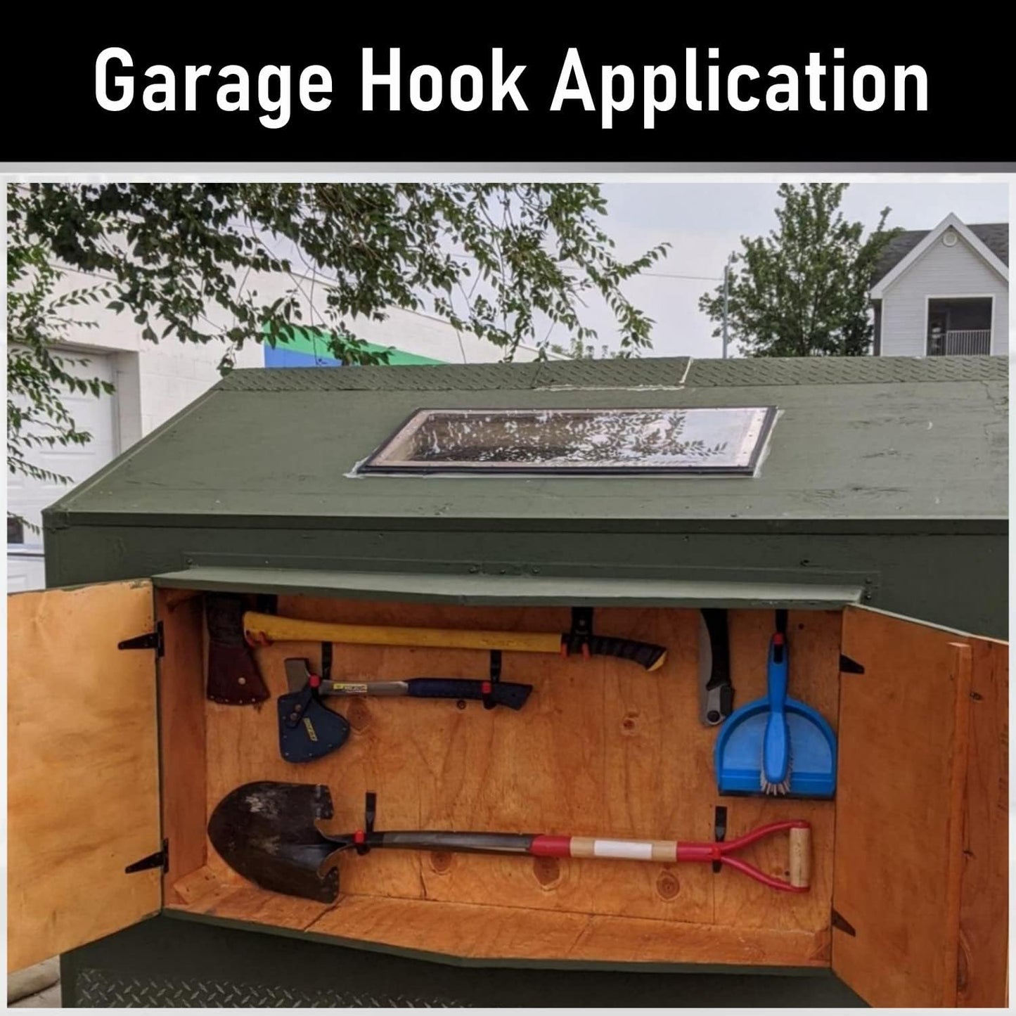10 Pack Garage Storage Hooks, Heavy Duty Organizer Utility Hook, Wall Mount System Hangers for Ropes, Boots, Shovels, Garden Tools, Bulk Items (5.5Inch x 4.2Inch)