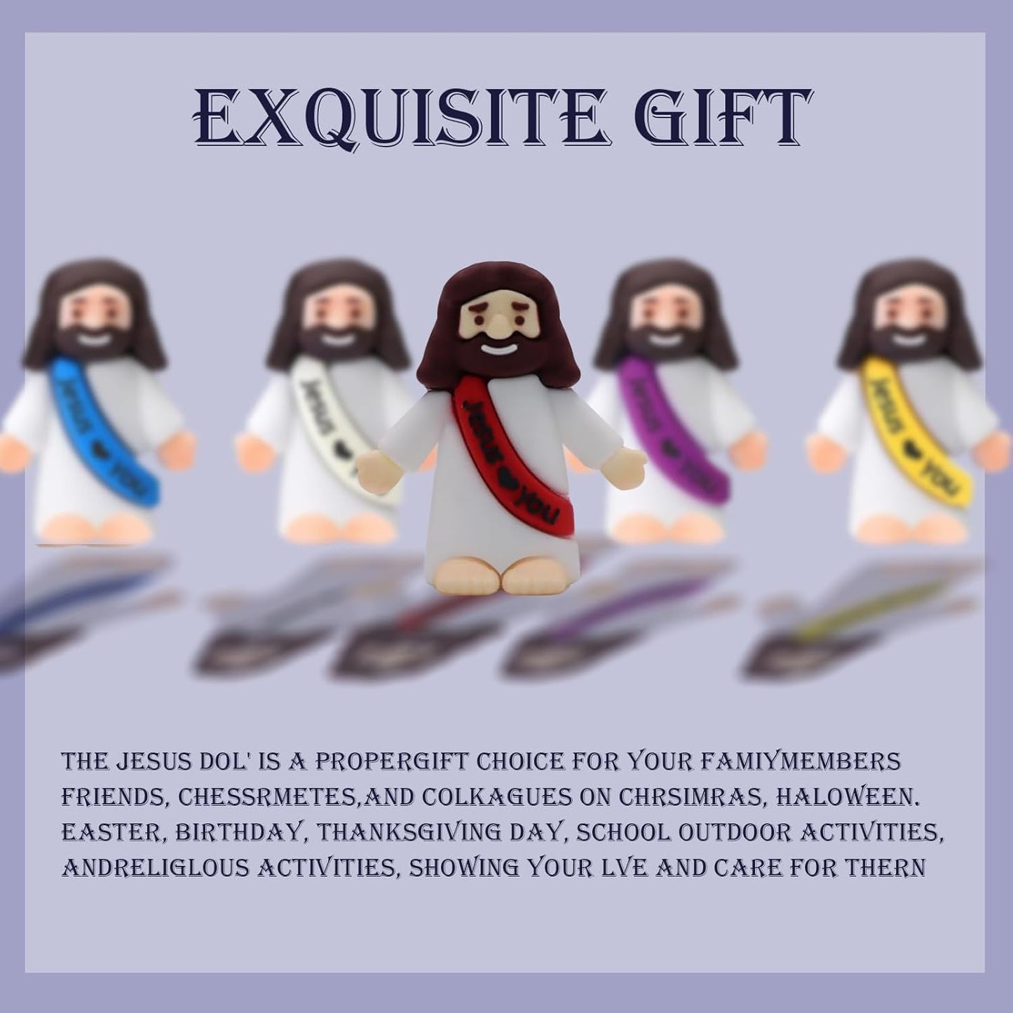30PCS Little Jesus Figures, Mini Jesus Figurines in Bulk, Multicolor T