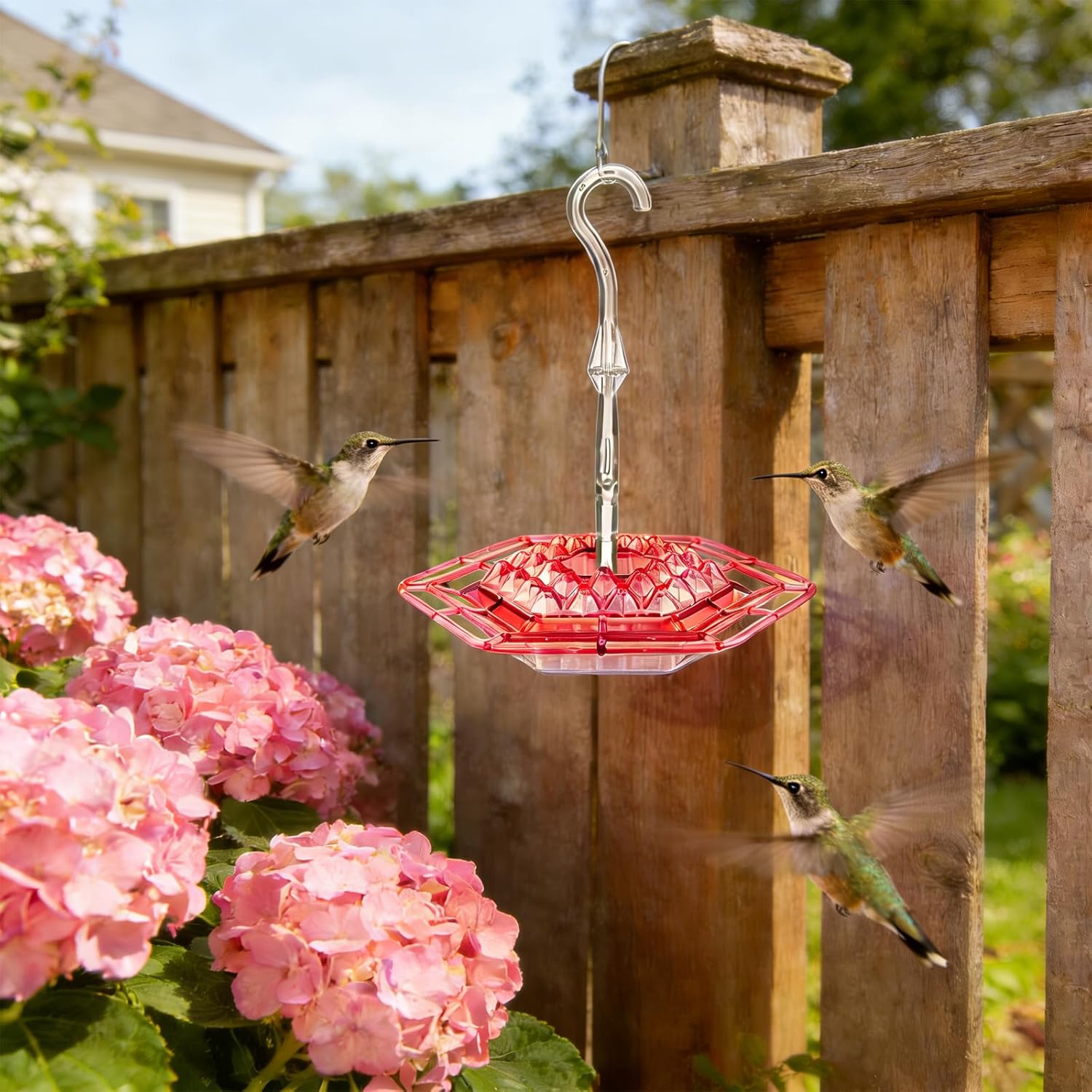 2 Pack Hummingbird Feeder for Outdoors Hanging,16 OZ Humming Birds Fee