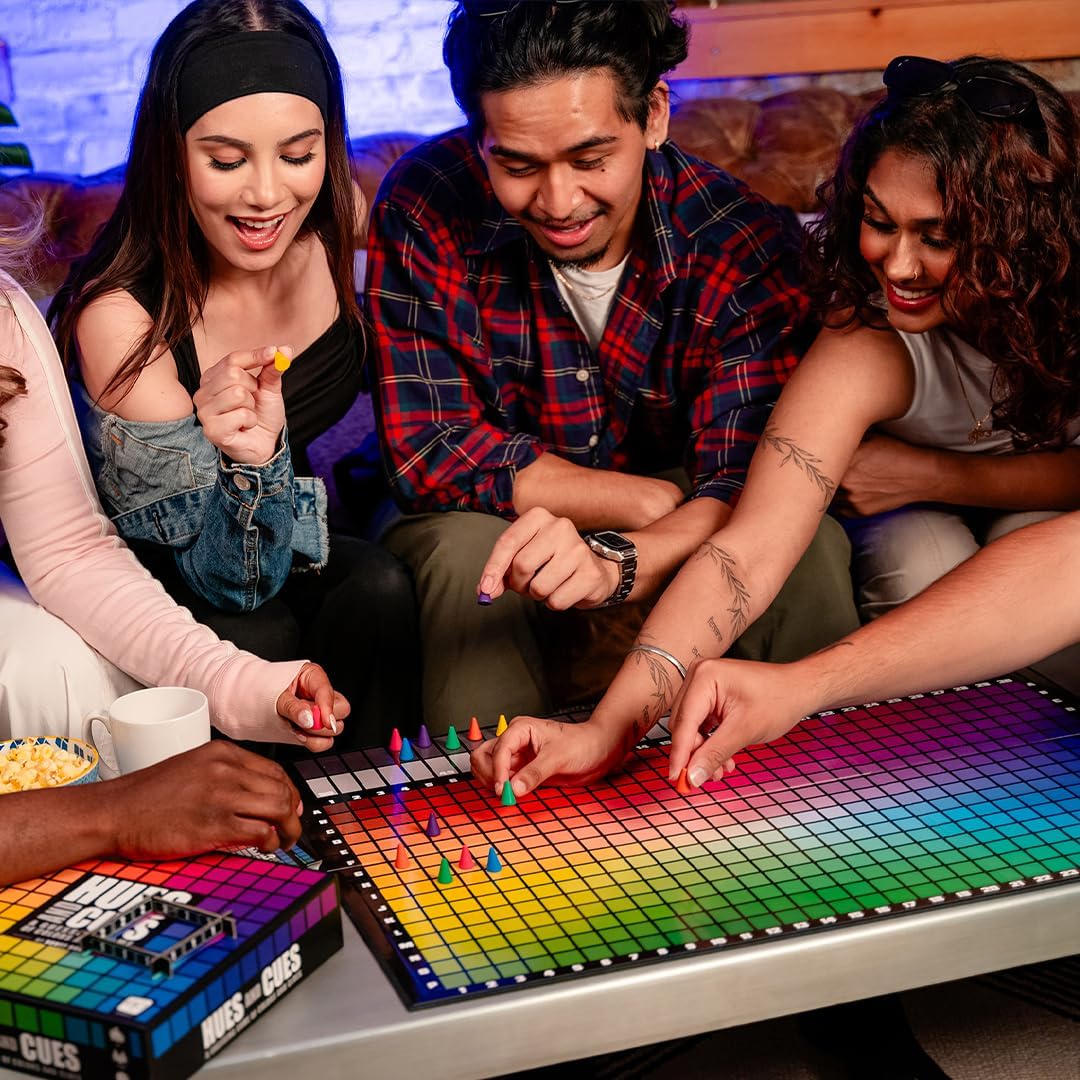HUES and CUES - Vibrant Color Guessing Board Game for 3-10 Players Age