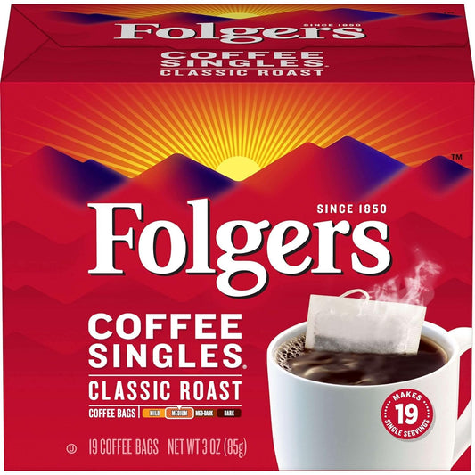 Folgers Coffee Singles (19 per box)