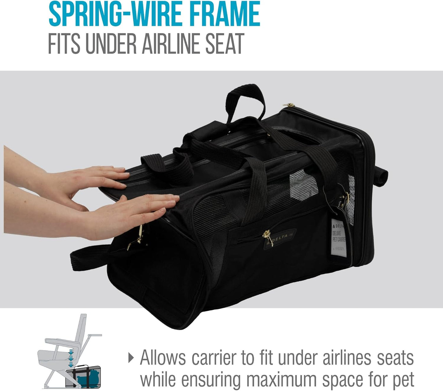 Sherpa Delta Airlines Travel Pet Carrier, Airline Approved & Guarantee