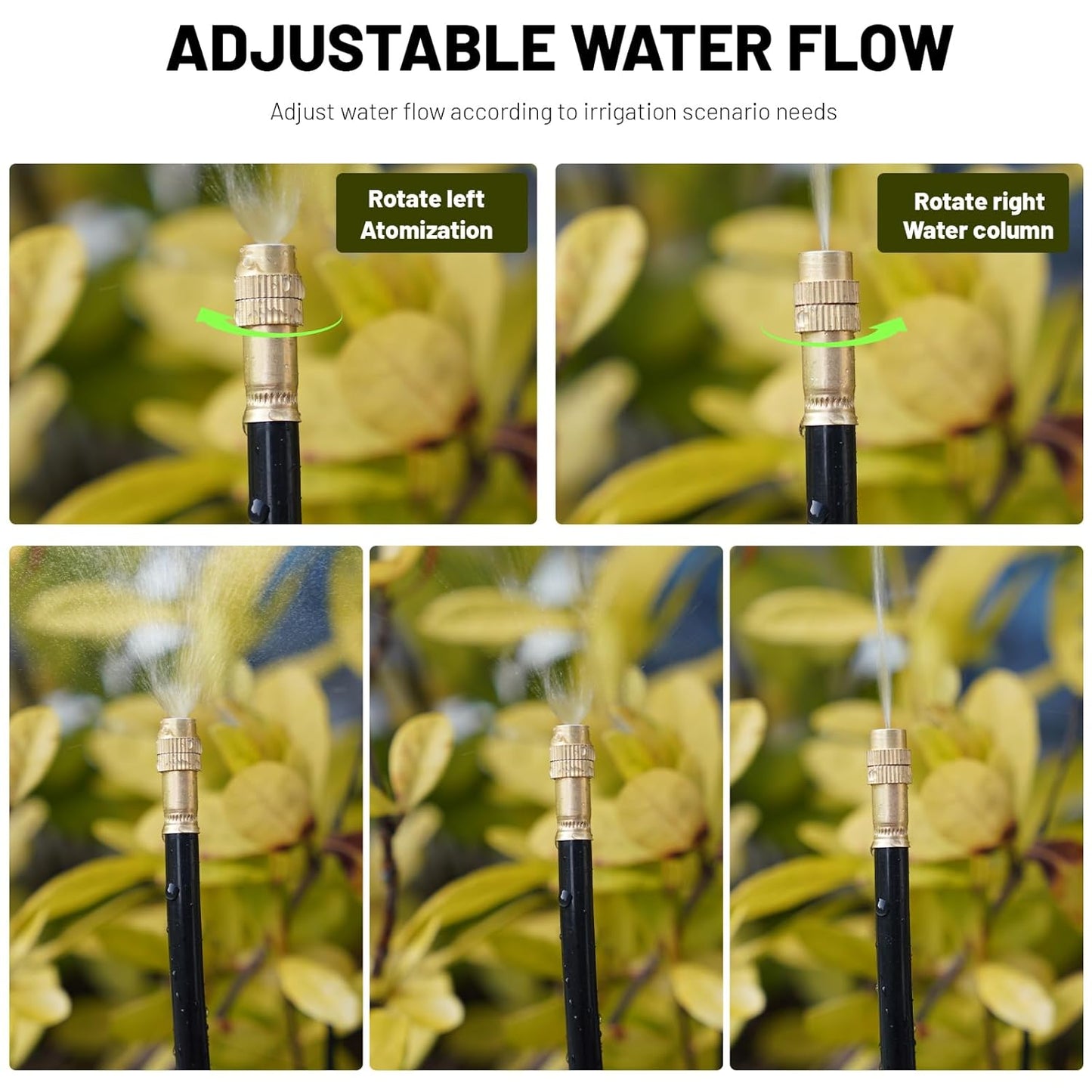360° Adjustable Drip Irrigation System - 50FT Garden Watering System w