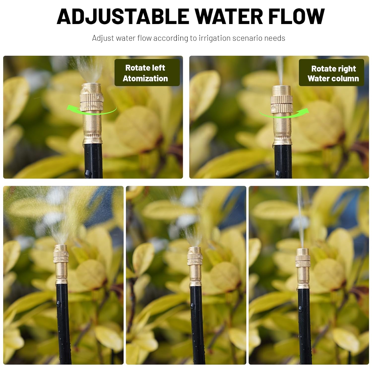 360° Adjustable Drip Irrigation System - 50FT Garden Watering System w