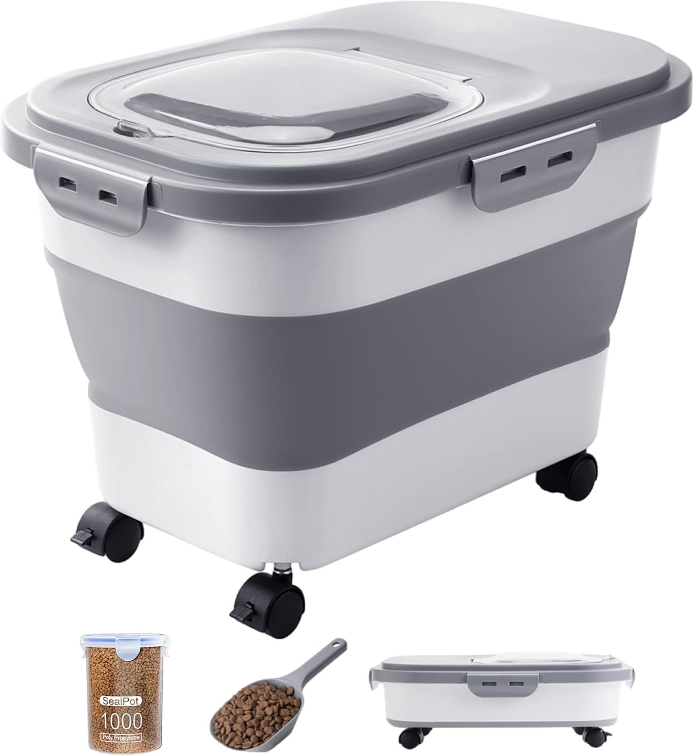 20-23 Lbs Dog Food Storage Container - Collapsible Dog Food Container 