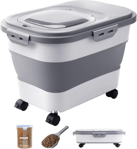 20-23 Lbs Dog Food Storage Container - Collapsible Dog Food Container 