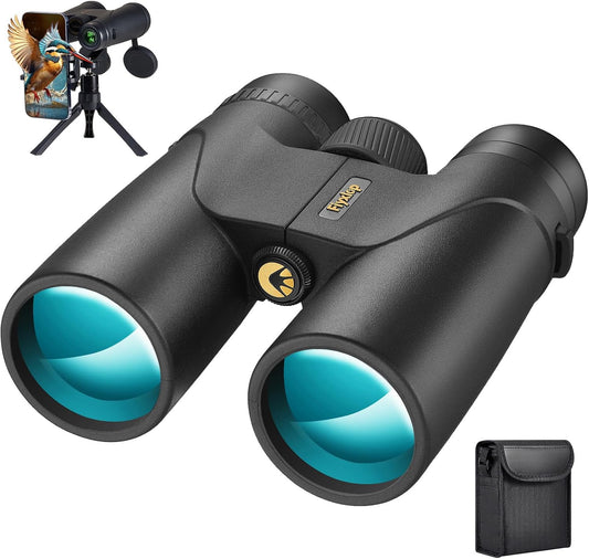12x42 HD Binoculars for Adults - Upgraded BAK4 Prism and FMC Lens, Pho