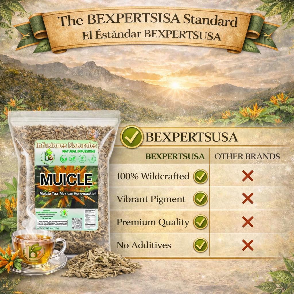 Muicle Herbal Tea (Mexican Honeysuckle) – 4 oz Loose Leaf – 100% Natur