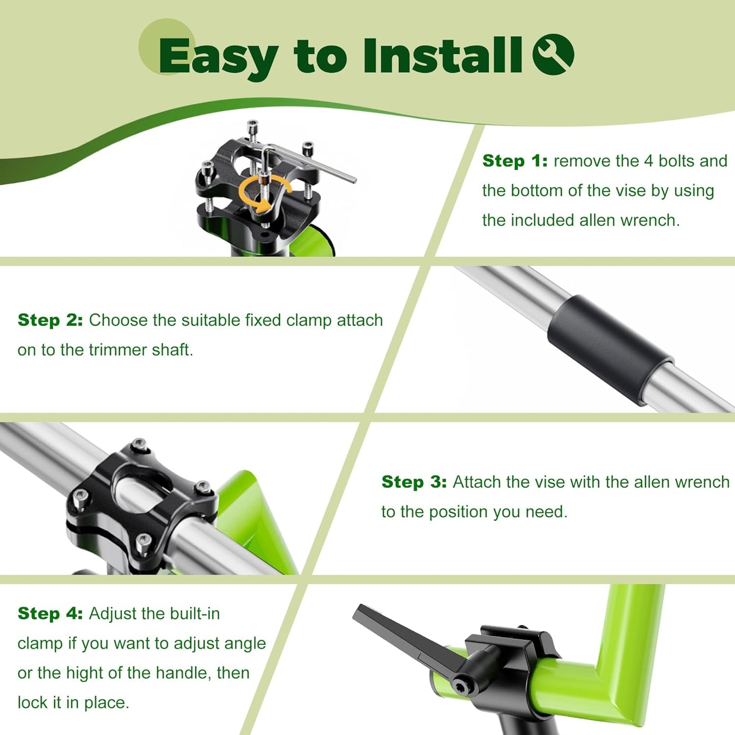 Upgraded Weed Eater Handle, Ergonomic String Trimmer Handle with Adjus