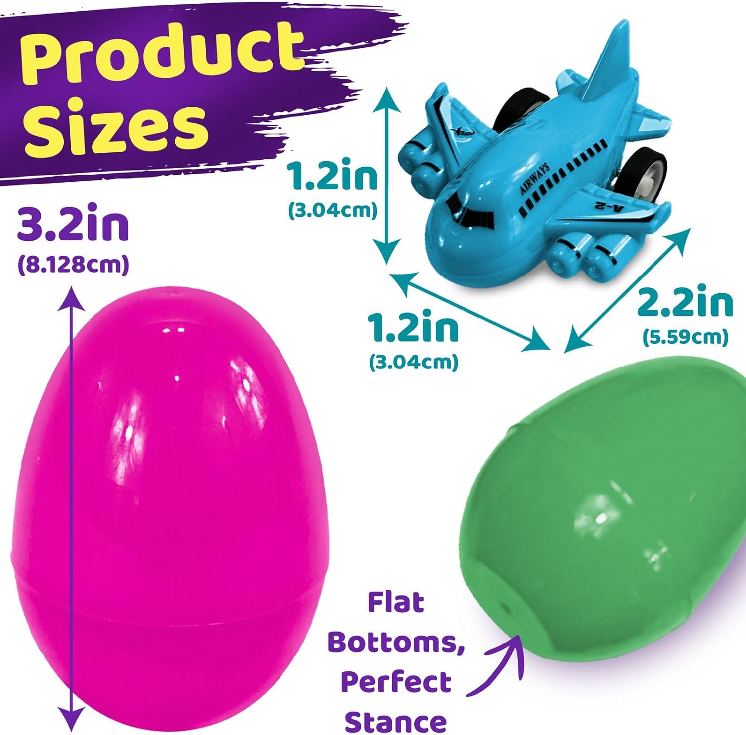 stargo 16 Pack Colorful Prefilled Easter Eggs bulk with toys - mini Ai
