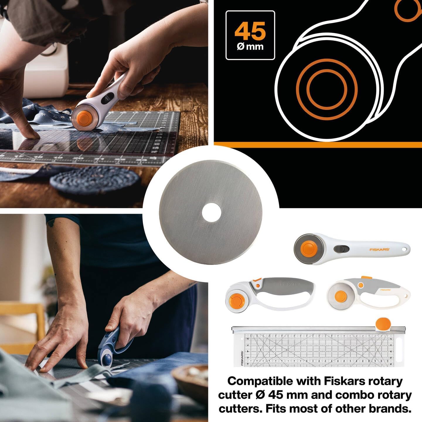 Fiskars 95317097 45mm Rotary Staight Blade