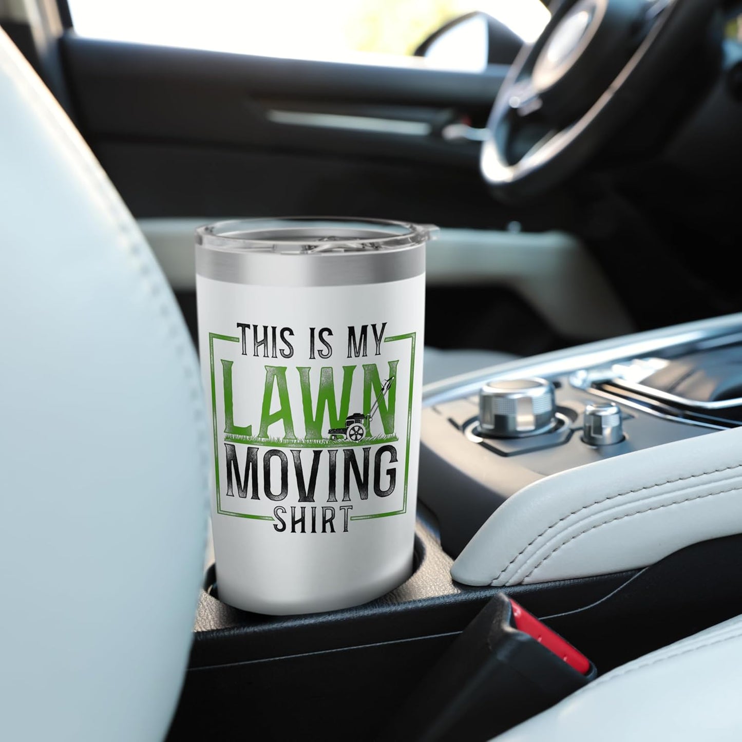 Lawn Mower Mowing Dad Father Landscaper Vintage This Is My Stainless Steel Insulated Tumbler