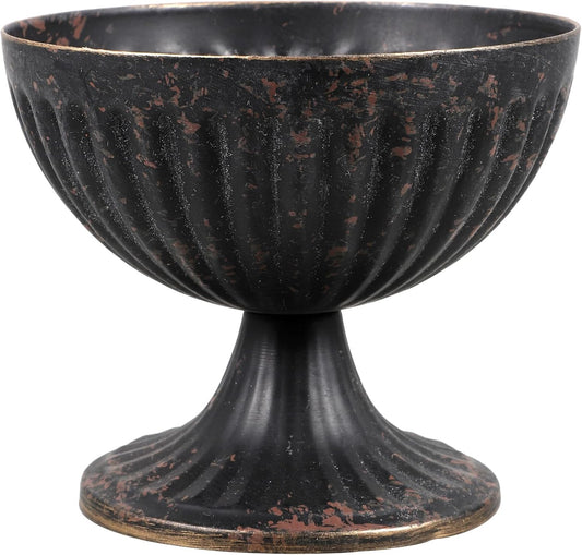 Milisten Retro Iron Urn Vase Rustic Metal Flower Pot Wedding Table Cen