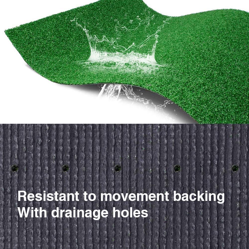 Synthetic Artificial Grass Turf 0.4" Customized Sizes, Drainage Holes Pet Faux Grass Astroturf Rug Carpet 4FTX6FT Indoor Outdoor Rug Area Garden Decor