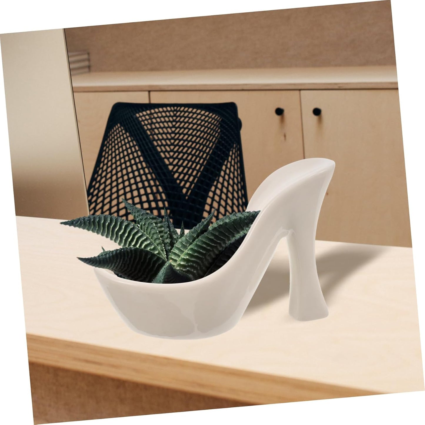 Milisten High Heel Shaped Ceramic Flower Pot for Succulents Indoor Pla