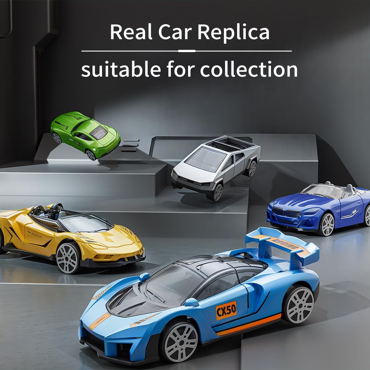 1:64 Scale Die-Cast Metal Toy Cars 12-Pack Vehicles Set, Includes Pick