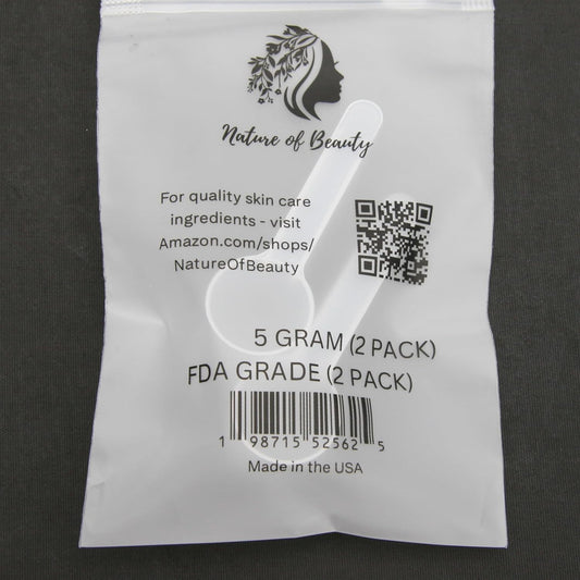 5 Gram Scoop for Creatine, Powders, Cooking, Recipes, Lab, Food Grade, Meets FDA Standards, USA Made - The Nature of Beauty Brand (2-Pack)