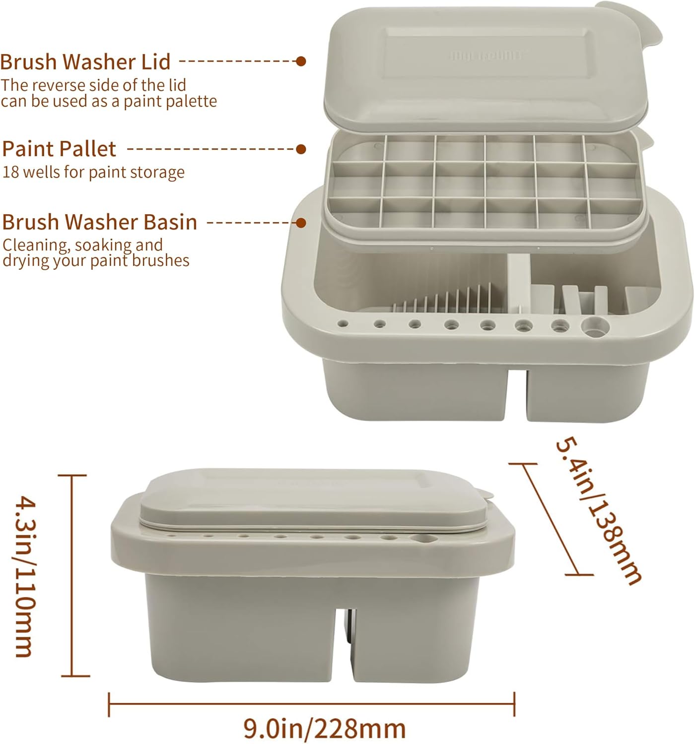 MyLifeUNIT Paint Brush Cleaner, Paint Brush Holder and Organizers with