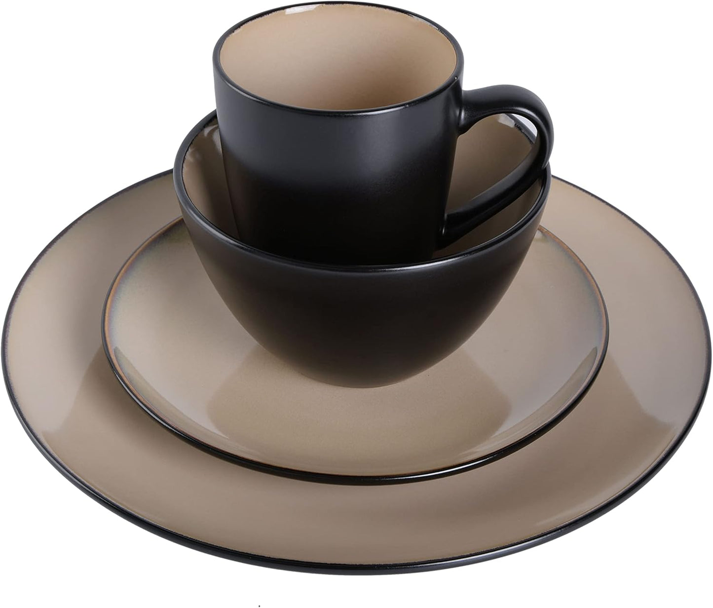 Gibson Elite Soho Lounge 16-Piece Round Reactive Glaze Stoneware Dinne