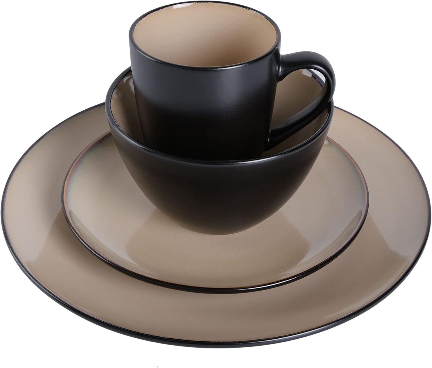 Gibson Elite Soho Lounge 16-Piece Round Reactive Glaze Stoneware Dinne