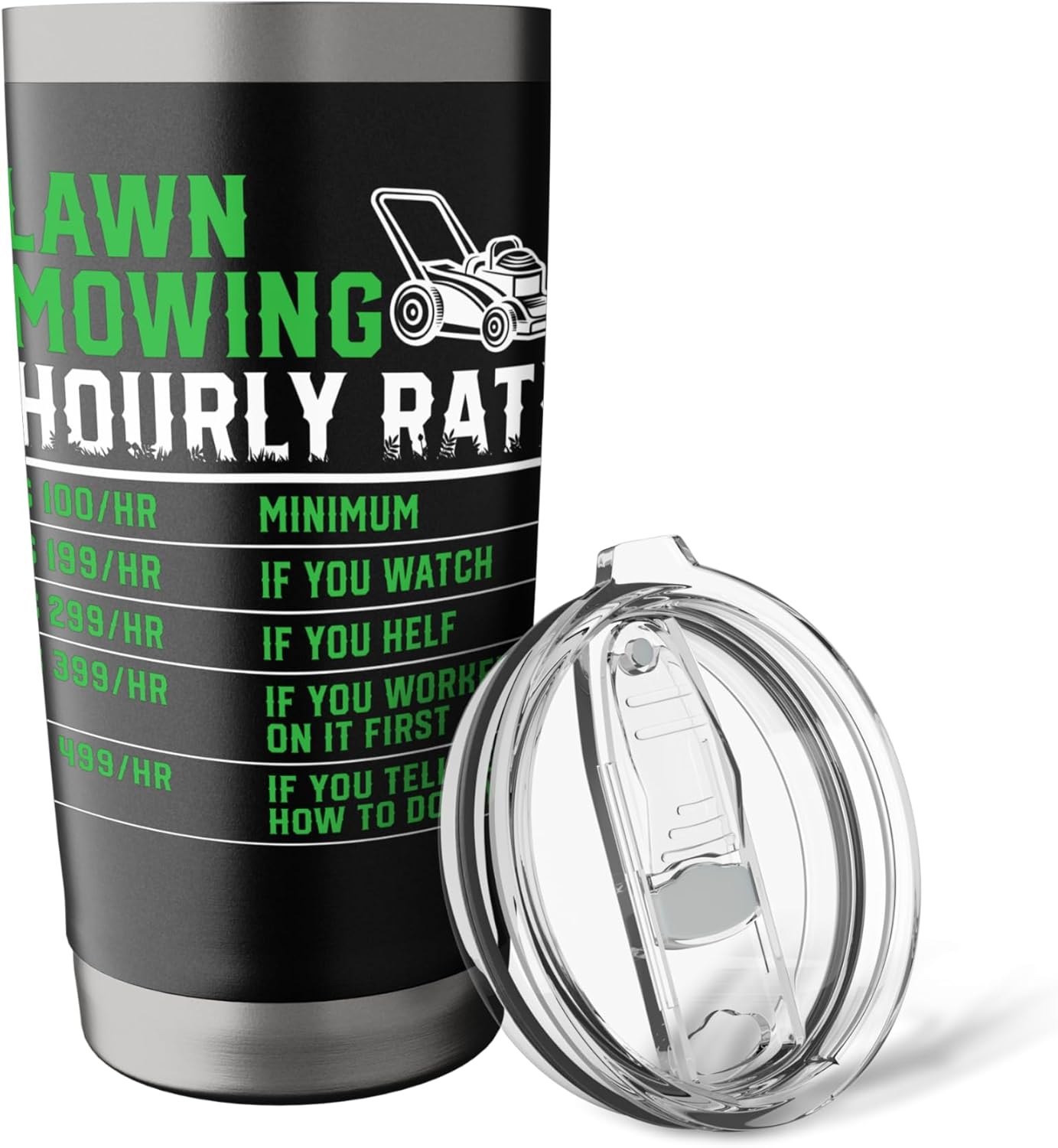 Lawn Care Hourly Rate Stainless Steel Insulated Tumbler