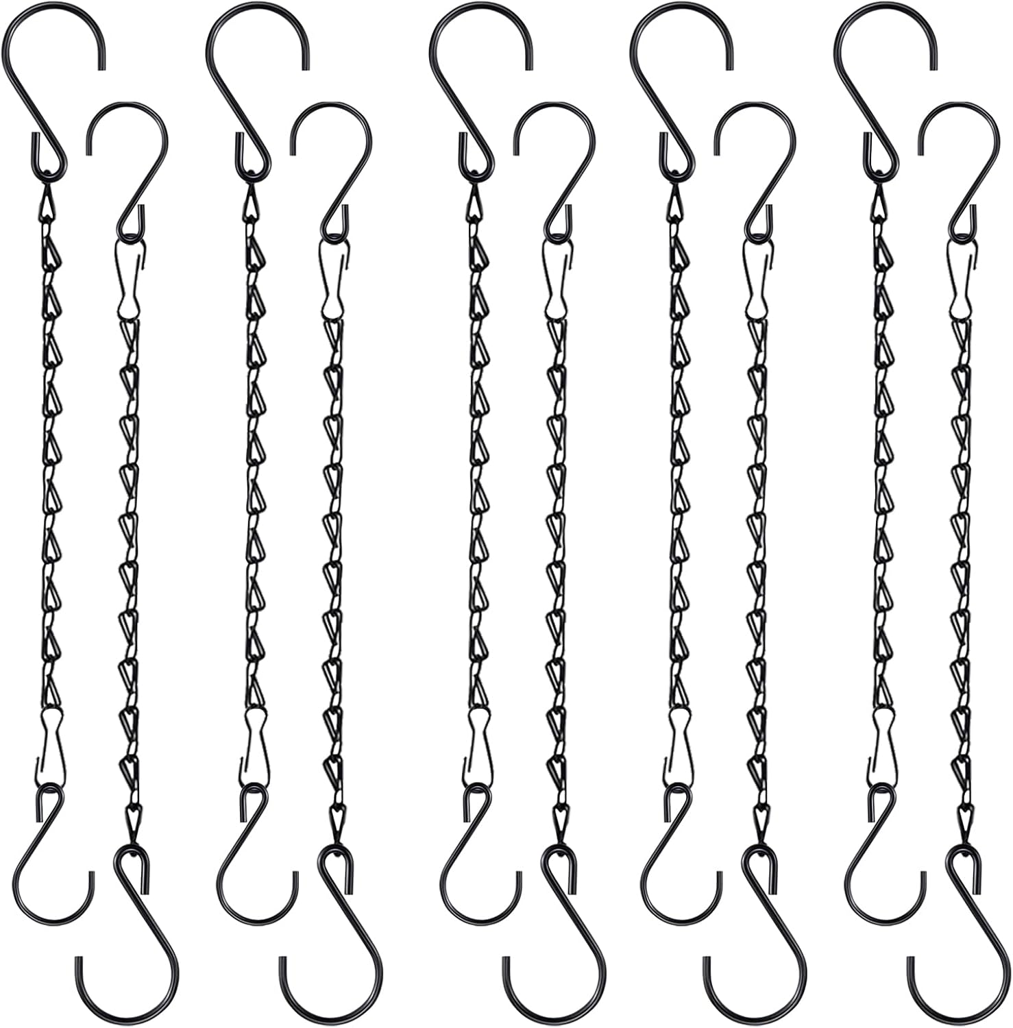 Chain for Hanging Plants, 10 Inch Black Plant Chains for Hanging Plant