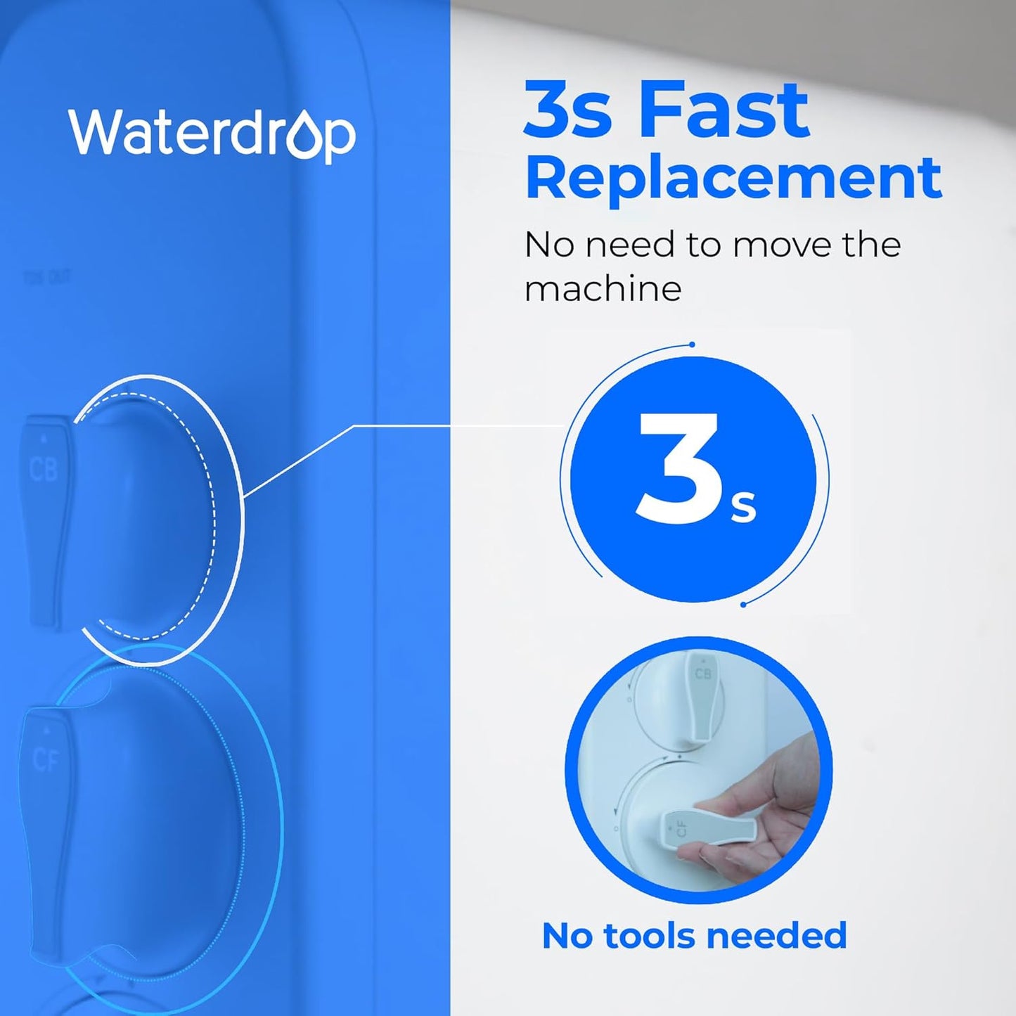 Waterdrop WD-G3-CB Filter, Replacement for WD-G3-W, WD-G3P600 and WD-G