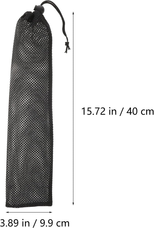 Mipcase 6Pcs Finch Feeder Socks : Polyester Hanging Mesh Bird Feeder Bag for Wild Birds Outdoor Backyard Seed & Suet Pouch, 15.72X3.89X0.04inch (Black)