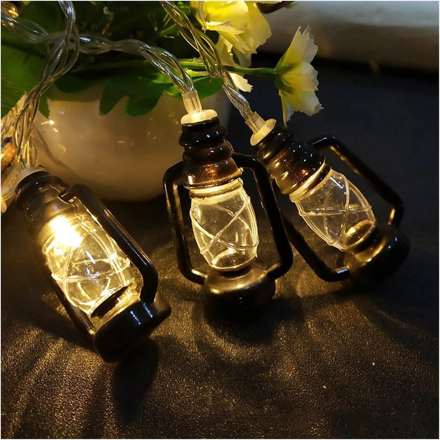 Retro Kerosene Lamp -Led Outdoor Solar Garland Light for Garland Fairy Batteries Lights Strings Home Decorative Christmas Light String (Emitting Color : Warm, Wattage : 6M 40LED)