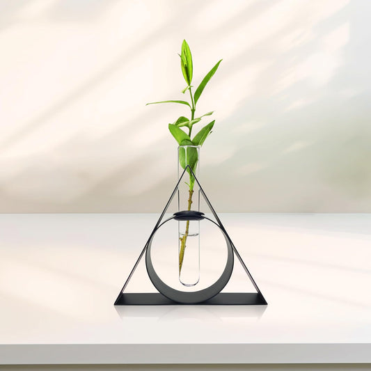 Unique Metal Wizard Propagation Tube Vase Planter with Tube, Cute Home Decor, Small Flower Pot for Desk Shelf, Home Decor, Magic School Gifts and Collectibles for Home Friends