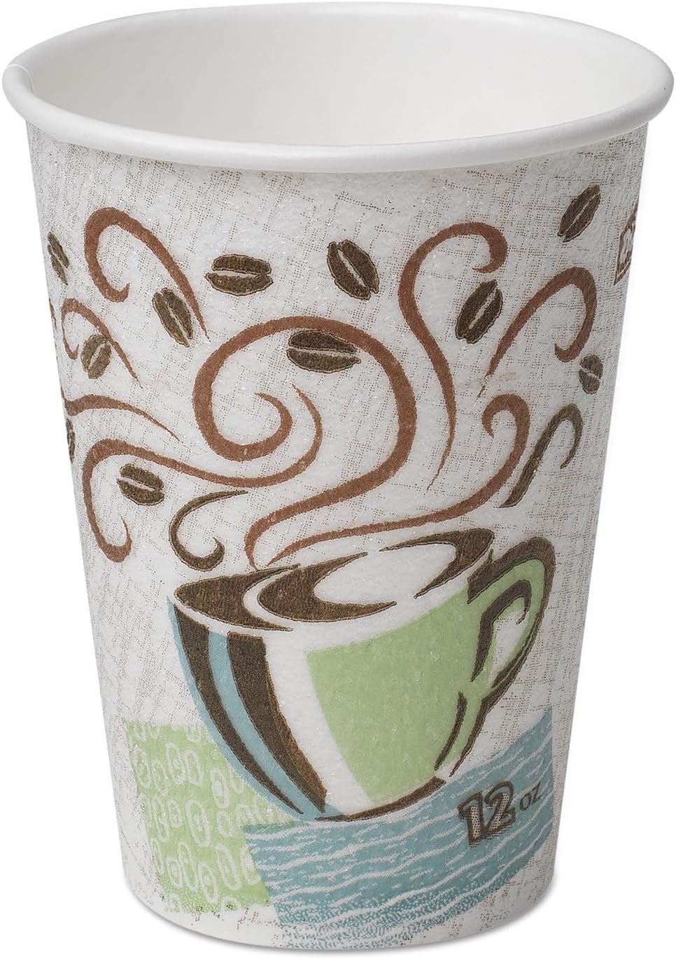 Dixie Hot Cups, Paper, 12oz, Coffee Dreams Design, 50/Pack
