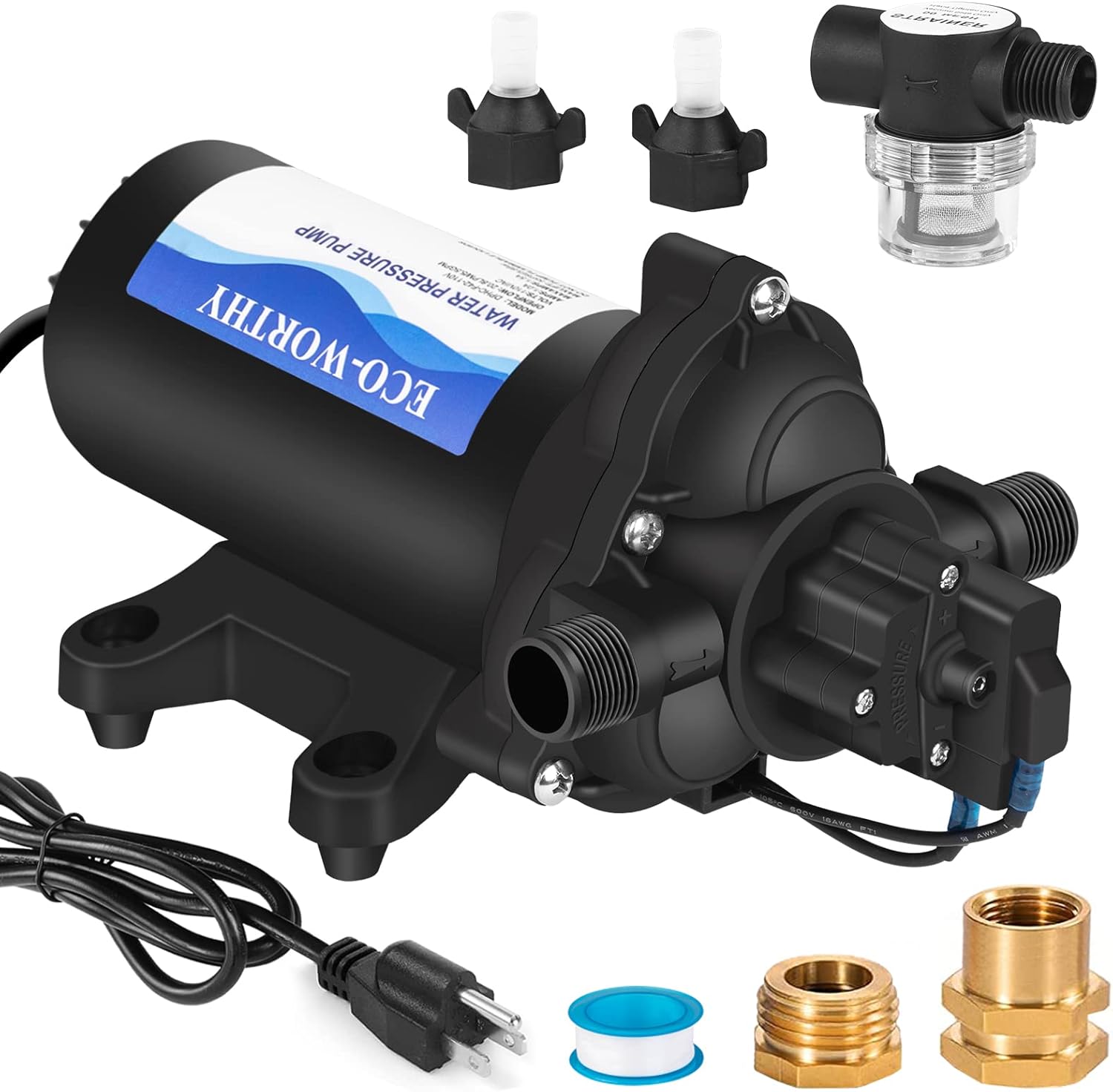 ECO-WORTHY 33-Series Industrial Water Pressure Pump 110V AC 4.0GPM 50P