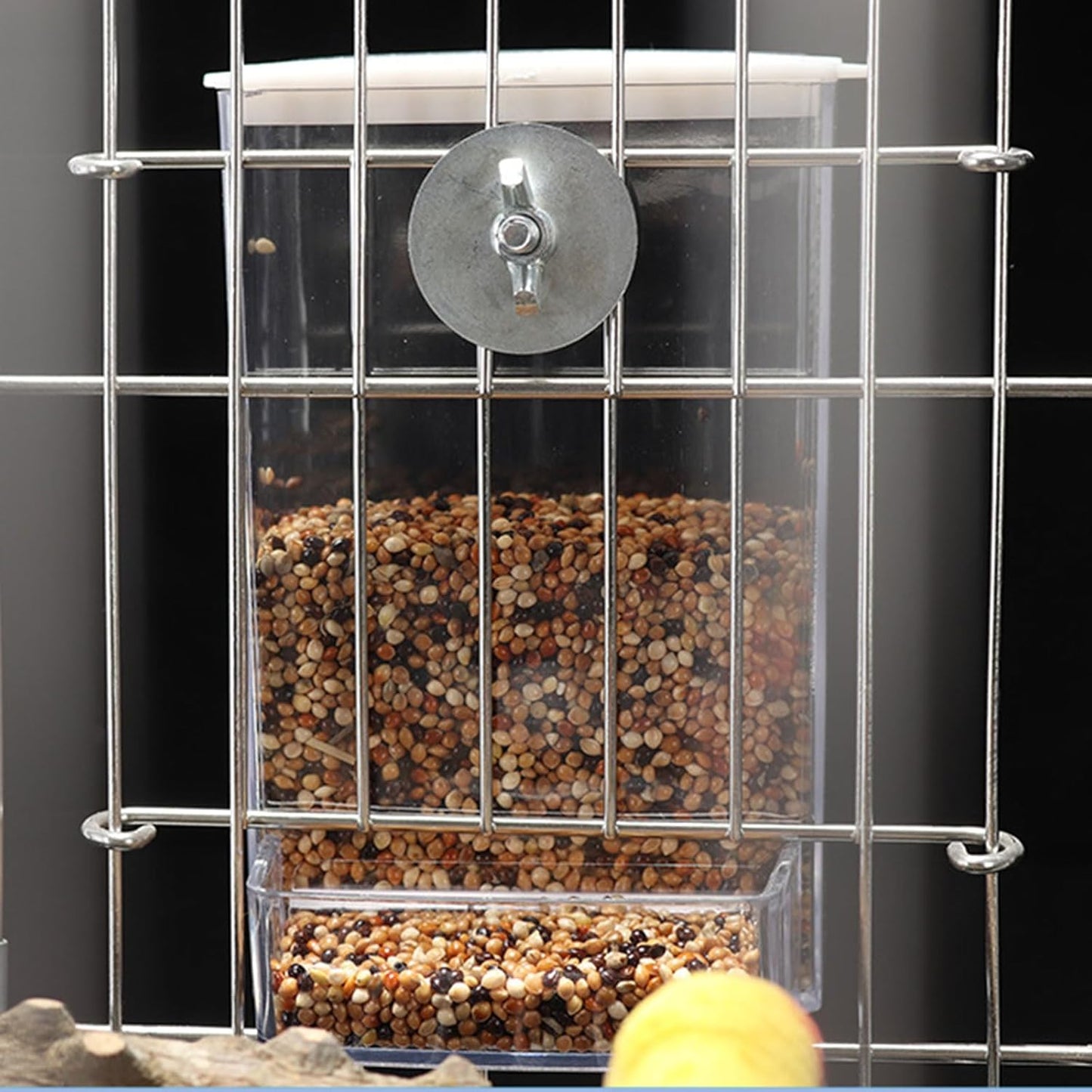 Bird Food Feeder Hangable Feeding Box Automatic Bird Feeder Anti-Spill Bird Food Container with Large Capacity