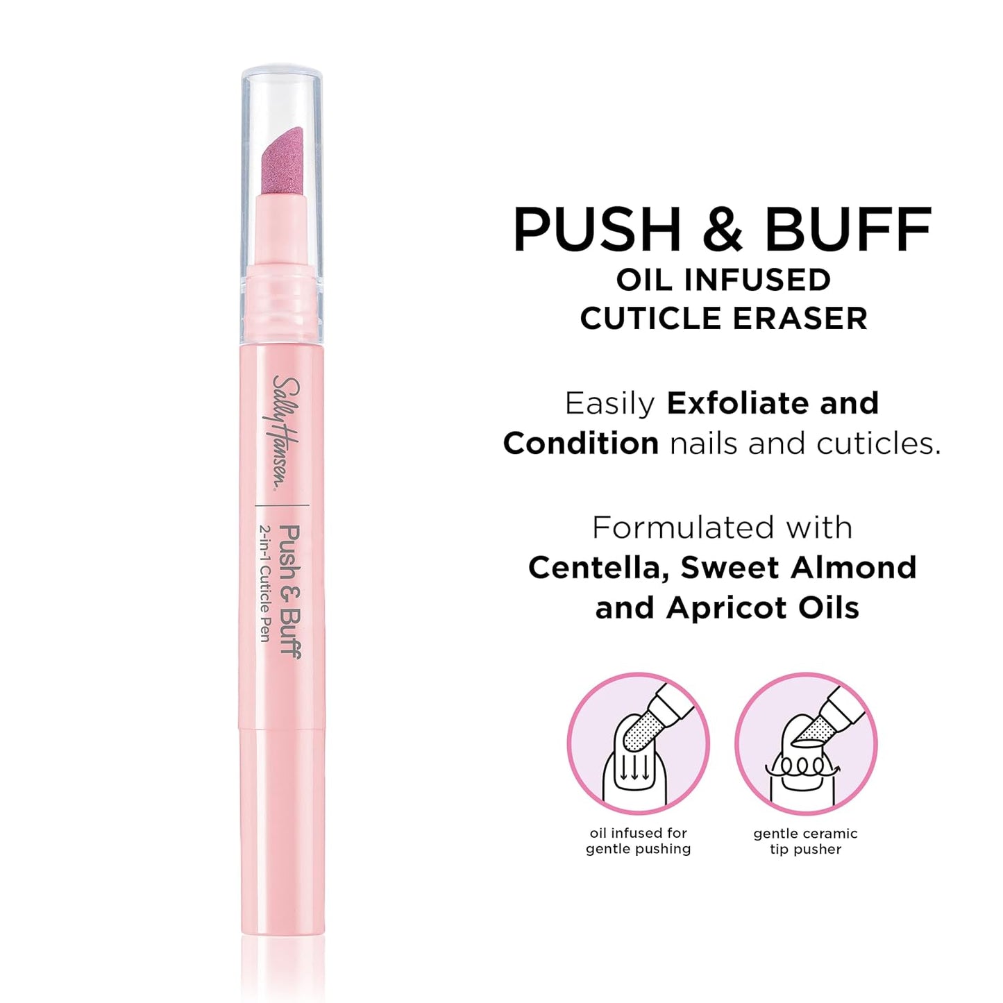 Sally Hansen Push & Buff 2-in-1 Cuticle Care Treatment Pen | Exfoliate