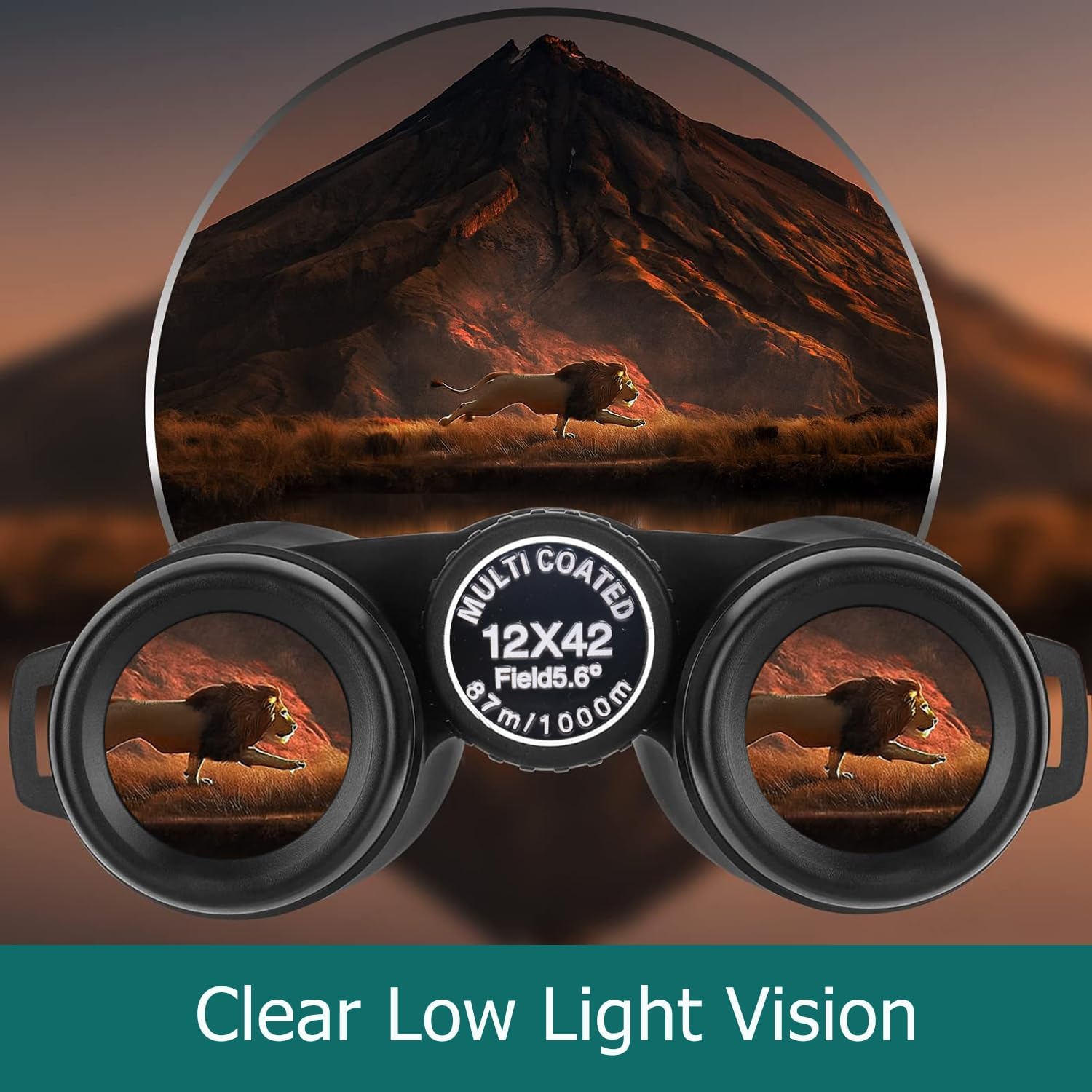 12x42 HD High-Powered Binoculars for Adults - Professional Grade with 