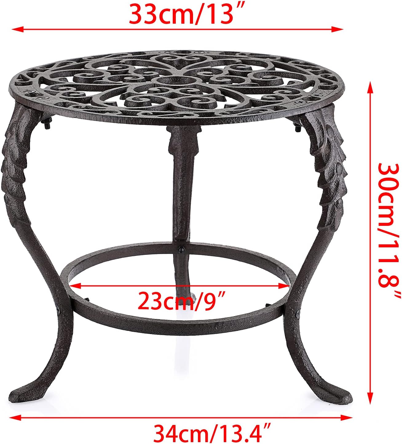 OwnMy Heavy Duty Cast Iron Plant Stand Vintage Iron Flower Pot Holder,